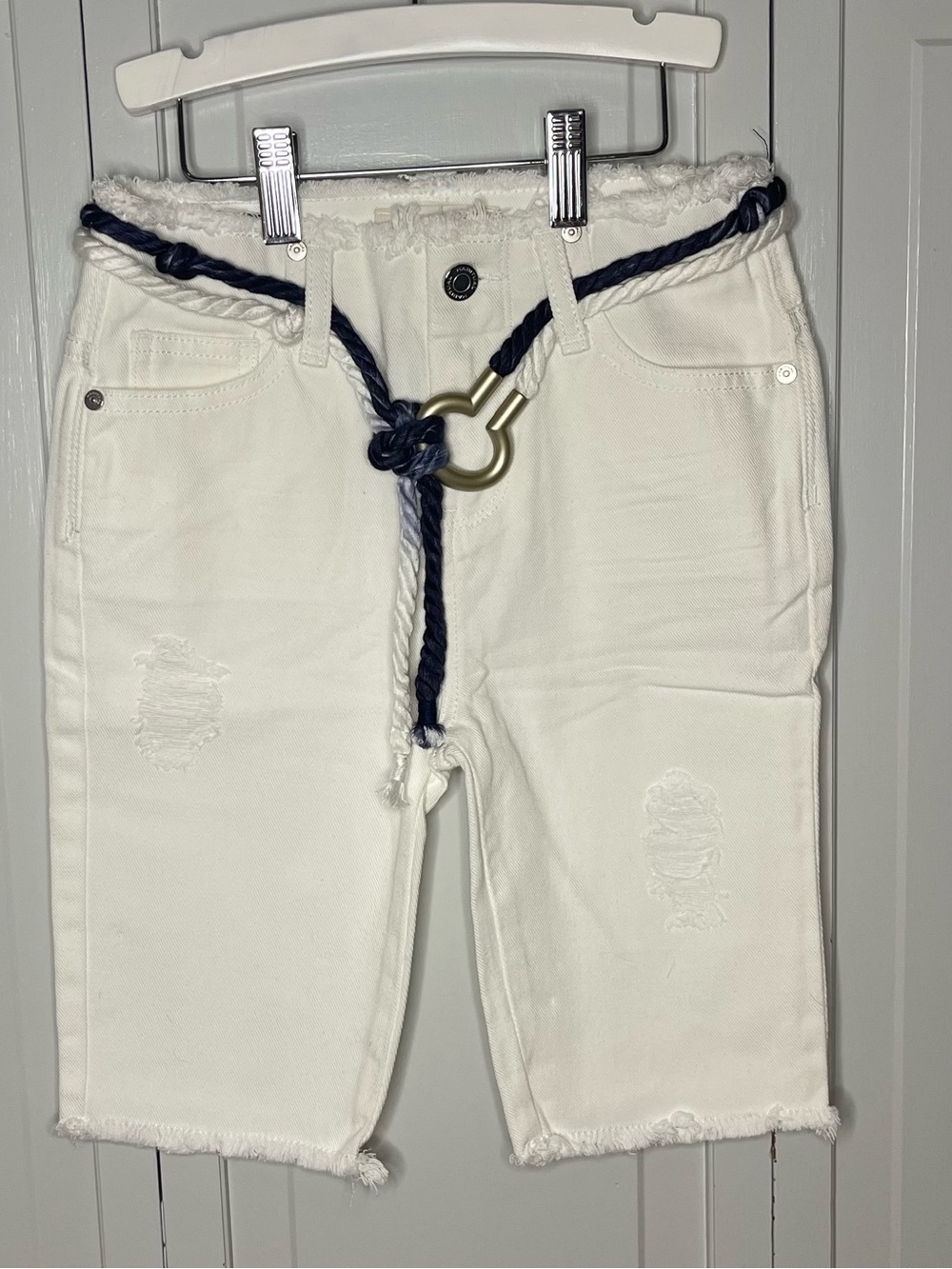 Habitual Girl White High-Rise Bermuda Shorts